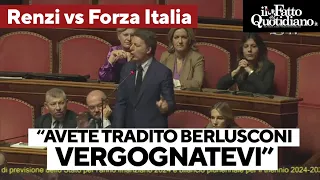 Il duro attacco di Renzi a Forza Italia: "Vergognatevi, avete tradito Berlusconi"