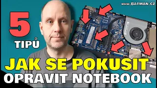 Jak se pokusit opravit si notebook - nejčastější (nejjednodušší) závady - dva notebooky v ukázce