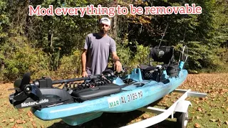 Fully Rigged Perception Outlaw 11.5 with Bow Mount Trolling Motor.