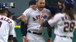 Correa drills a walk-off double in the 14th