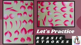 Basics of One stroke painting| Instructional video | Step by step acrylic painting