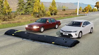 محاكي الحوادث | السرعة فوق المطبات 33# BeamNG drive