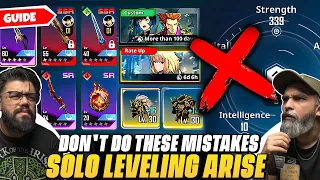 DO NOT MAKE THESE MISTAKES ! PRO TIPS FOR SOLO LEVELING ARISE ! BEGINNERS'S GUIDE - 4K