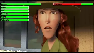 Open Season (2006) Hunting the Hunters Scene with healthbars