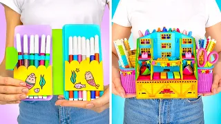 Fournitures scolaires DIY amusantes et créatives || Créations cools pour tes fournitures