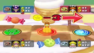 Mario Party 5 (Gamecube) Gameplay on Sweet Dream - Peach vs Daisy vs Wario vs Waluigi [Longplay]