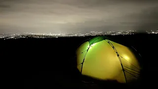 Wild Camp High Above the City of Sheffield