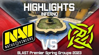 NAVI vs NIP - Inferno (map 1) - BLAST Premier Spring Groups 2023 | CSGO | HIGHLIGHTS