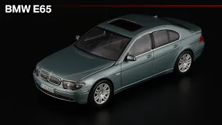 The 21st century begins: BMW 745i E65 2001 • Minichamps • BMW dealer model • 1:43 scale