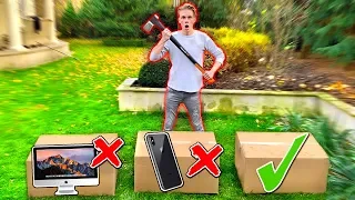 NIE ZNISZCZ ZŁEGO MYSTERY BOXA SIEKIERĄ! *ROZWALIŁEM iPHONE X ZA 5000 ZŁ*