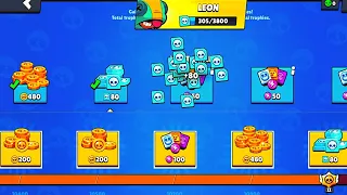 Collecting all Trophy Road Rewards Brawl Stars - Free credit for Leon brawler in Trophy Road