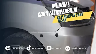 Cara memperbaiki bumper mobil yang rusak dengan pasang klip bumper mobil push button || recomended