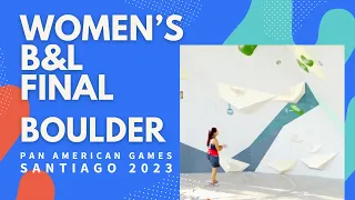 Women's B&L Final - Boulder | Santiago 2023 Pan American Games (Full Res)