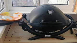 Свиные рёбра на газовом гриле  WEBER Q1200.