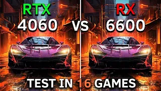 RX 6600 vs RTX 4060 | Test In 16 Games at 1080p | 2023
