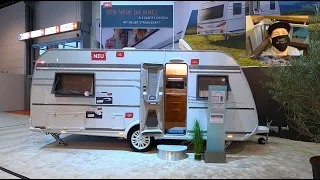 Tabbert Da Vinci DV 495 HE new model caravan travel trailer camper walkaround and interior K796