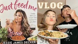 Trying out Jessie Decker's NEW Cookbook "Just Feed Me" || couples cooking VLOG!!!