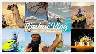 TRAVEL VLOG | Solo trip to DUBAI!! PRIVATE BEACH, OLD TOWN, SOUQ & DESERT TOUR, VIEWS and more✨
