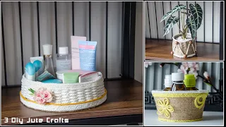 TA Diy - Diy Rope Basket | Storage Basket | jute twine crafts | Recycling Idea