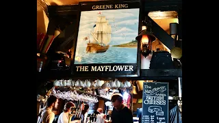 Mayflower pub via the Angel pub Thames walk Rotherhithe Bermondsey London video
