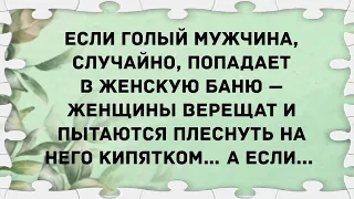 Если голый мужчина случайно, попадает в женскую баню... Сборник свежих анекдотов! Юмор!