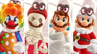 Super Mario Odyssey - Bowser's Reaction to All Mario Outfits (DLC Included)