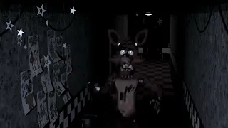 Foxy running down the hall but it slowly gets slower