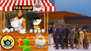Franklin & Shinchan Started A Tea (Chai) Business in gta 5 ! Franklin Tea Shop GTA 5 !