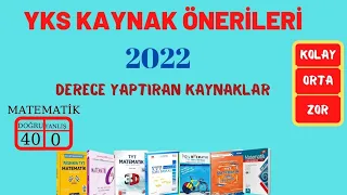 YKS için en iyi:TYT AYT KAYNAK ÖNERİLERİ,Derece Yapmak İçin Kolay- Orta- Zor TYT- AYT KAYNAK ÖNERİSİ