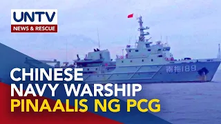 Chinese navy warship, pinaalis ng PCG sa karagatang sakop ng Pilipinas