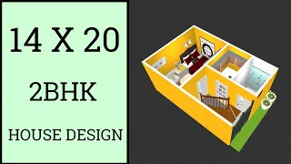 14 x 20 Small House Design ll 280 Sqft House Plan ll 14 x 20 Ghar Ka Naksha ll 14 x 20 House Plan