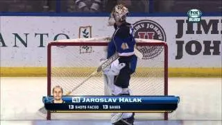 Jaroslav Halak saves in 1st Ottawa Senators vs St. Louis Blues  2/4/14 NHL Hockey.