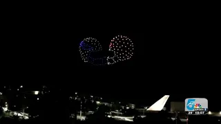 US Air Force Academy drone show dazzles night sky