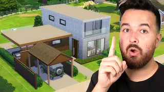 I built a concrete house in The Sims 4