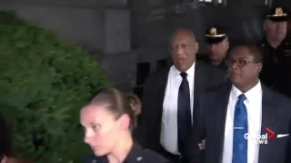 Bill Cosby yells out Fat Albert's 'Hey Hey Hey' as he departs court on day 2 of jury deliberations