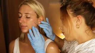 ASMR Real Person Face Mapping, Hairline & Back Skin Exam Roleplay