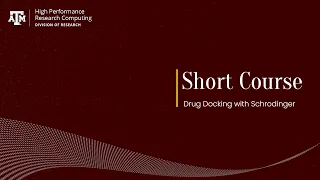 Drug Docking with Schrodinger (Spring 2022)