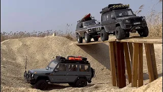 1/10 Scale TRX4 & RC4WD TF2 G-wagon | SCX10 3 1979 BRONCO Sand Off-road Driving 4X4 RC Car