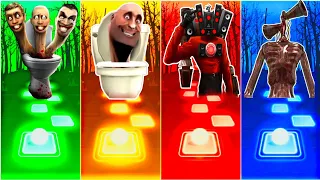 Tf2 Skibidi Toilet vs Skibidi Toilet 61 vs Titan Speakerman vs Siren Head - Tiles Hop EDM Rush