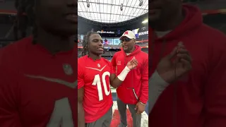 TYREEK HILL INTERVIEWS RAY LEWIS ON THE MINI MIC AT 2023 PRO BOWL PRACTICE | MIAMI DOLPHINS
