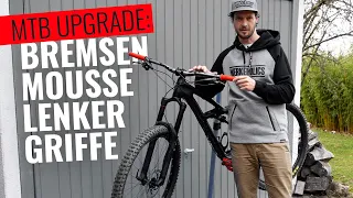 Neue Galfer Bremsscheiben, Lenker, Griffe und Pedale für das Specialized Enduro Mountainbike