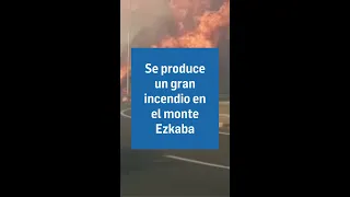 Un gran #incendio en el monte Ezkaba provoca el corte de la ronda norte y el cierre a los túneles