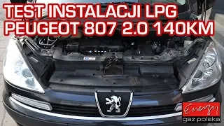 Test instalacji LPG w Peugeot 807 2.0 140KM 2007r w Energy Gaz Polska na auto gaz BRC SQ 32 OBD