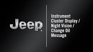 Instrument Cluster Display / Night Vision / Change Oil Message | How To | 2021 Jeep Grand Cherokee L
