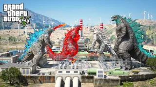 Godzilla 2021, Shin Godzilla vs Legendary Godzilla, Mechagodzilla 2021 - Epic Fight ( GTA V Mods )