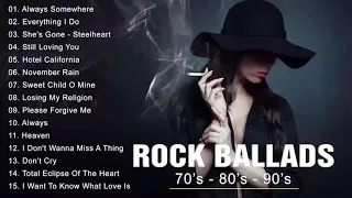 Rock Ballads 70's - 80's - 90's | Best Rock Ballads of All Time | Rock love song nonstop