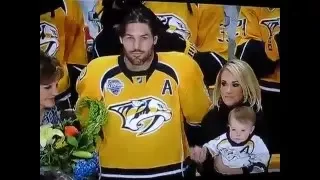 Mike Fisher honored for his 1000th Game in the NHL