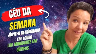 Céu da semana 4 a 10 de setembro: Vênus direto, Júpiter Retrógrado e Lua minguante. #astrologia