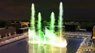 Kusum  sarovar lotus water music fountain show in India design and made by seafountain