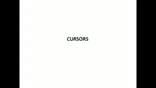 Oracle Cursors